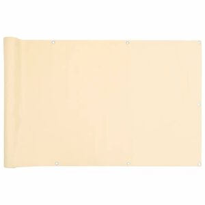 vidaXL Privatumo suteikianti balkono pertvara, kreminė, 600x90cm, PVC
