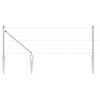 vidaXL Tvora su stulpais Sidabro 0,4 x 50 m Plienas