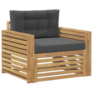 vidaXL Lauko sofa Poliesteris Balta ir antracito