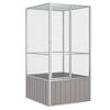vidaXL Pauk&scaron;čių narvas, pilkas, 111x107x211,5cm, galvanizuotas plienas