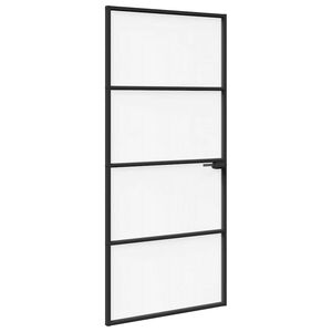 vidaXL Namų durys 93 x 201,5 x 3,5 cm Aliuminis ir Temperuotas Stiklas