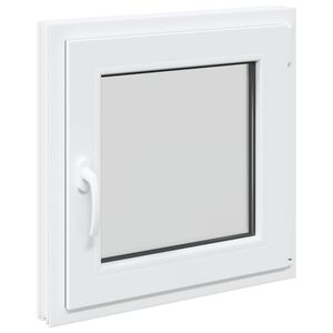 vidaXL Požeminio lango RISOR 60 x 60 cm PVC ir stiklas Balta