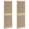 vidaXL Spintelės durys su durimis 2 vnt. Natūrali 170 x 2,1 x 59,5 cm