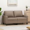 vidaXL Dvivietė sofa, kapučino spalvos, 120cm, dirbtinė oda