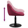 vidaXL Pasukamos valgomojo kėdės, 4vnt., vyno raudonos, aksomas