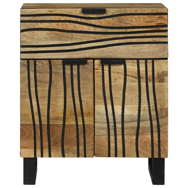 vidaXL Šalia lovos spintelė su stalčių Ruda 50 x 33 x 60 cm