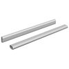 vidaXL Spintos strypas 2 pcs Sidabro 764 x 15 x 29 mm
