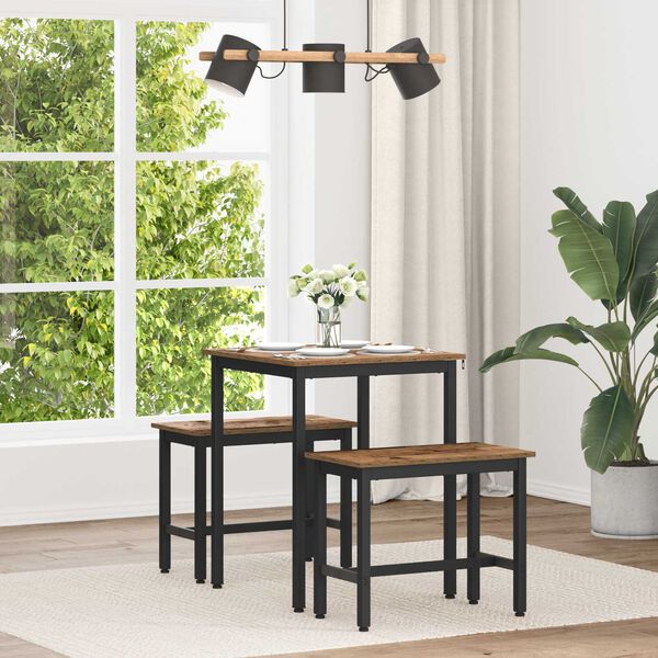 vidaXL Valgomieji stalai METALAS