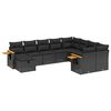 vidaXL Patio Sofa Set 8 vietos Black