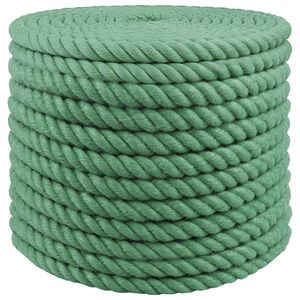 vidaXL Džiuto virvė 20 mm Žalia 100% Tossa jutas