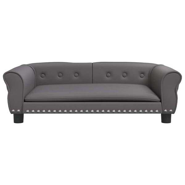 vidaXL Lova &scaron;unims, pilkos spalvos, 95x55x30cm, dirbtinė oda