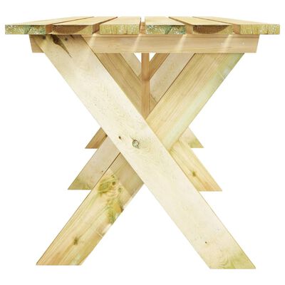 vidaXL Sodo stalas, 220x73x70cm, impregnuota pušies mediena