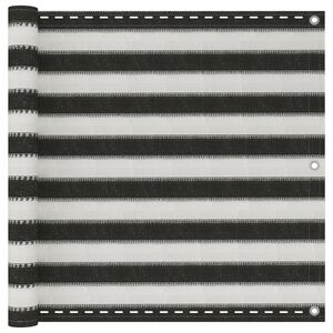 vidaXL Balkono pertvara, antracito ir baltos spalvos, 90x300cm, HDPE