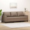 vidaXL Trivietė sofa, kapučino spalvos, 180cm, dirbtinė oda