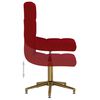vidaXL Pasukama valgomojo kėdė, raudonojo vyno spalvos, aksomas