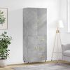 vidaXL Komoda, betono pilkos spalvos, 69,5x34x180cm, apdirbta mediena