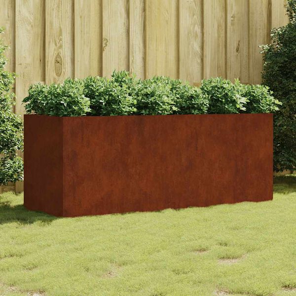 vidaXL Auk&scaron;tas sodo lovelis, 200x80x80cm, Corten plienas