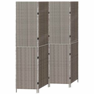 vidaXL Kambario pertvara Pilka 195 x 180 cm poliratanas