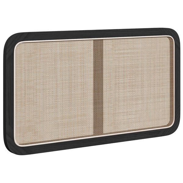 vidaXL Galvūgalis su galvūgalio Juoda 100 x 55 x 3 cm Ratanas