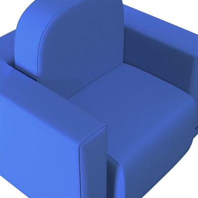 vidaXL 2-1 vaikiška sofa, mėlyna, dirbtinė oda