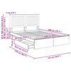 vidaXL Saugos lova Pilkas Sonoma 140 x 200 cm Apdirbta mediena