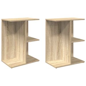 vidaXL Naktinės spintelės, 2vnt., sonoma, 46,5x29x61cm, mediena