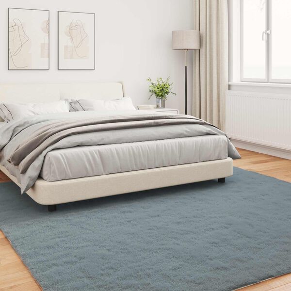 vidaXL Dirbtinio triu&scaron;io kailio kilimas Olite Antracitas 240 x 240 cm