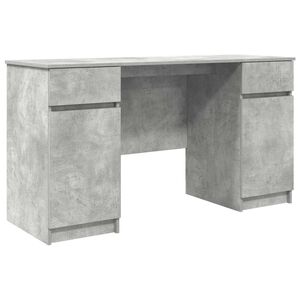 vidaXL Stalas Betono pilka Apdirbta mediena 140 x 49 x 76 cm