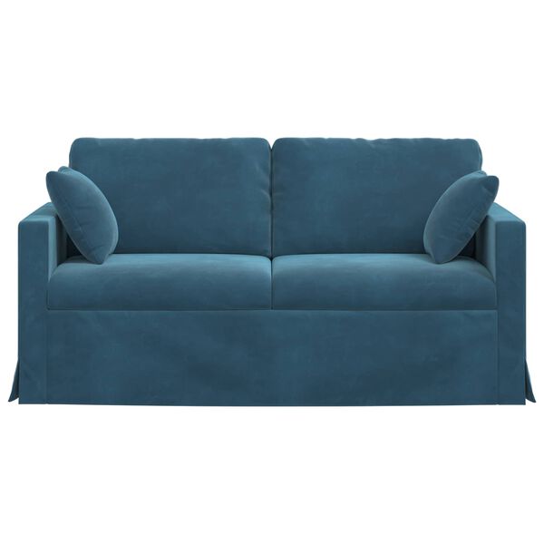 vidaXL Sofa Mėlyna 158 x 78 x 80 cm Aksomas