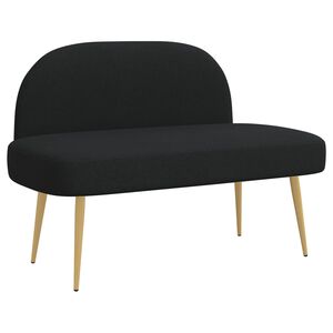vidaXL Aptrauktas suolelis su atlo&scaron;u Juoda 110 x 60 x 76 cm