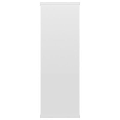 vidaXL Sieninės lentynos, baltos sp., 104x20x58,5cm, MDP, labai blizgios