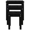 vidaXL Sustumiami staliukai, 3vnt., juodi, pu&scaron;ies medienos masyvas