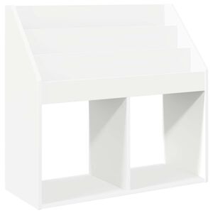 vidaXL Vaikų knygų lentyna Balta 72,5 x 29,5 x 69 cm Apdirbta mediena