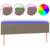 vidaXL Galvūgalis su LED, taupe spalvos, 200x5x78/88cm, audinys