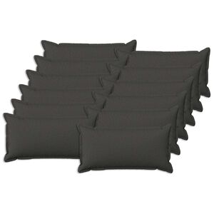 vidaXL Pagalvėlės užvalkalas 12 vnt. HOUTEN Tamsiai pilka 40 x 80 cm
