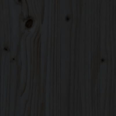 vidaXL Sodo lovelis, juodas, 62x30x69cm, pušies medienos masyvas