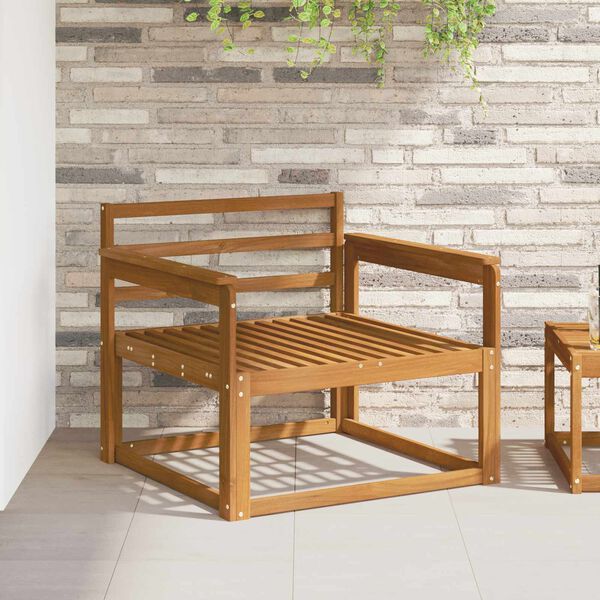 vidaXL Lauko Vidurinis Sofa Kietos akacijos mediena Natūrali