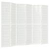 vidaXL Kamb. pertvara, sulankst., 6 plokšt., japon., 240x170cm, balta