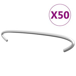 vidaXL Kabliai gabionams, 50vnt., galvanizuotas plienas, 15cm