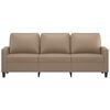vidaXL Trivietė sofa, kapučino spalvos, 180cm, dirbtinė oda