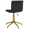 vidaXL Pasukama valgomojo kėdė, juodos spalvos, aksomas (333893)