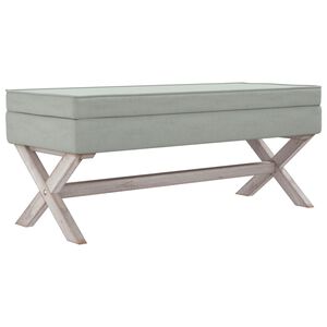 vidaXL Daiktadėžė-taburetė, &scaron;viesiai pilka, 110x45x49cm, aksomas