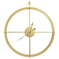 vidaXL Sieninis laikrodis, auksinės spalvos, 52cm, geležis