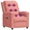 vidaXL Elektrinis masažinis krėslas, rožinės spalvos, aksomas