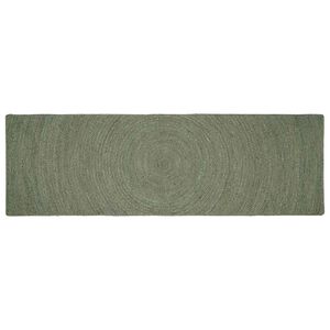 vidaXL Zoninės kiliminės dangos Alyvuogių žalia 80 x 250 cm Džiutas