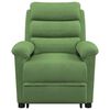 vidaXL Atsistojantis masažinis krėslas, šviesiai žalias, aksomas
