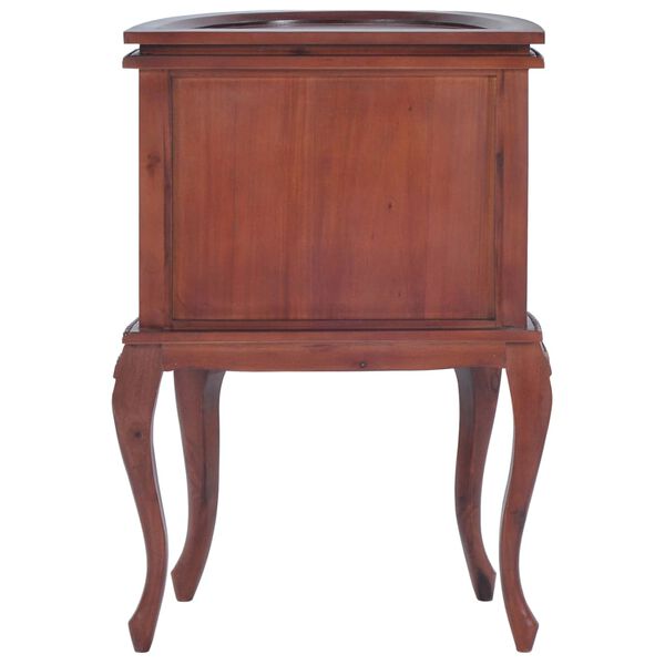 vidaXL Spint. su stikl. dur., 50x35x76cm, raudon. mas., puscil. form.