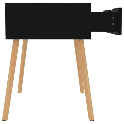 vidaXL Naktinės spintelės, 2vnt., juodos, 40x40x56cm, apdirbta mediena