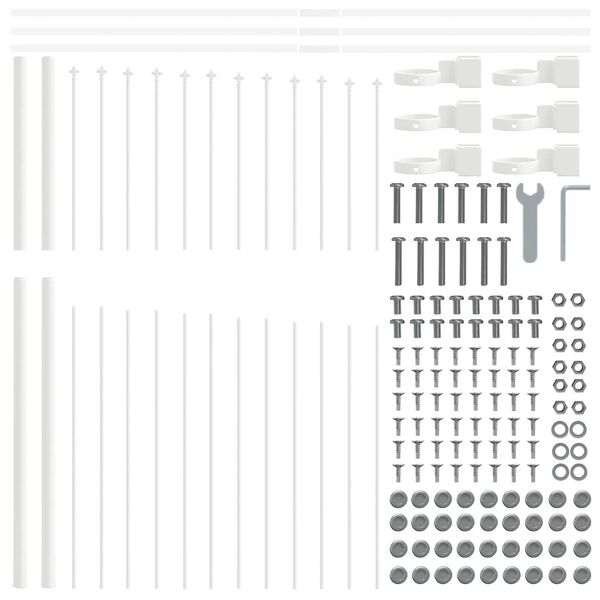 vidaXL Sodo tvora Balta 170 x 215 cm Milteliniu būdu dengtas plienas