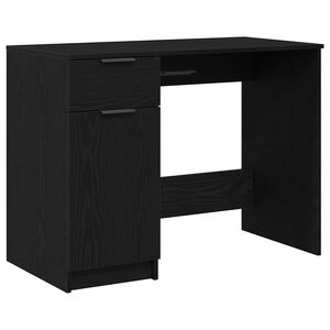vidaXL Stalas Juodas ąžuolas Apdirbta mediena 100 x 50 x 75 cm
